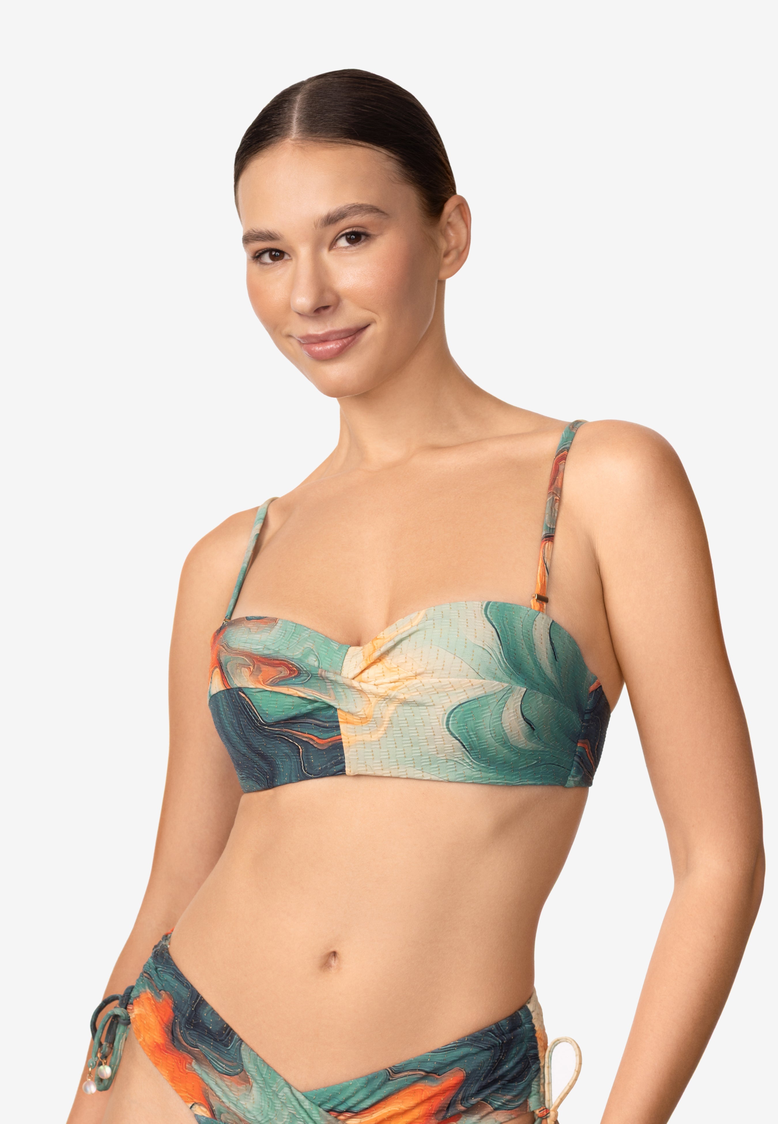 Formuojanti push-up bikinio liemenėlė SEA SWIRLS