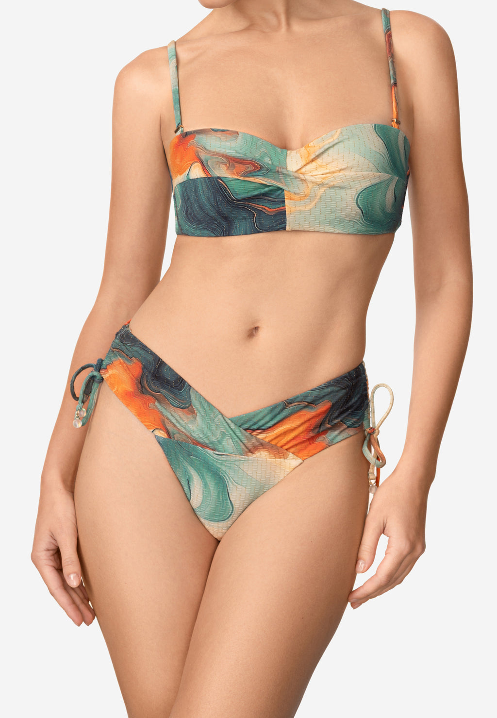 Bikinio kelnaitės vidutiniu liemeniu SEA SWIRLS
