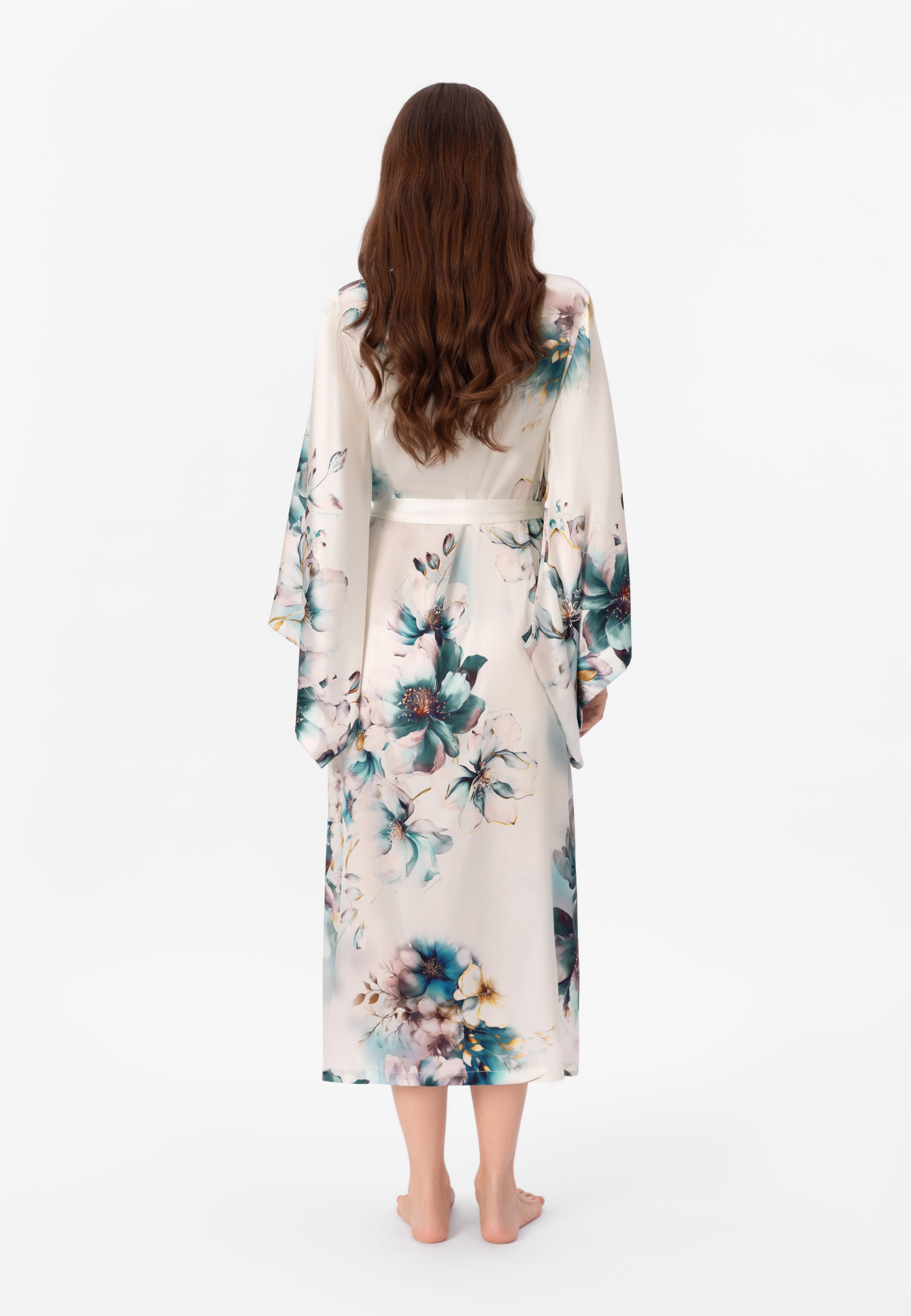 Ilgas šilko kimono FLORELLE