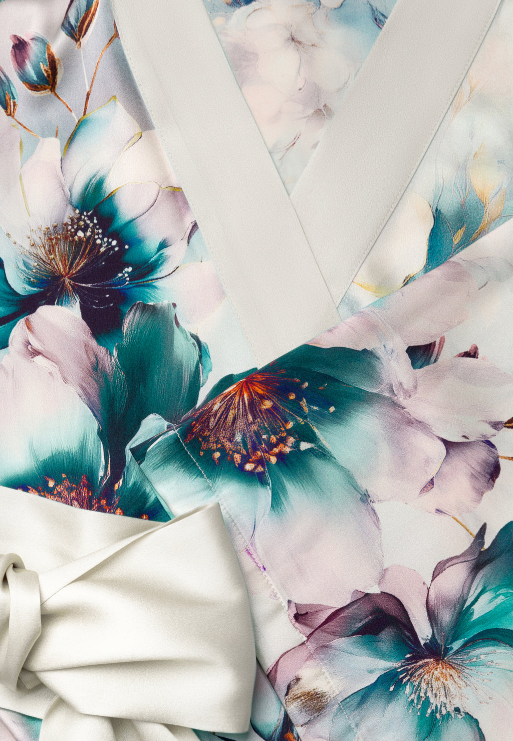 Ilgas šilko kimono FLORELLE