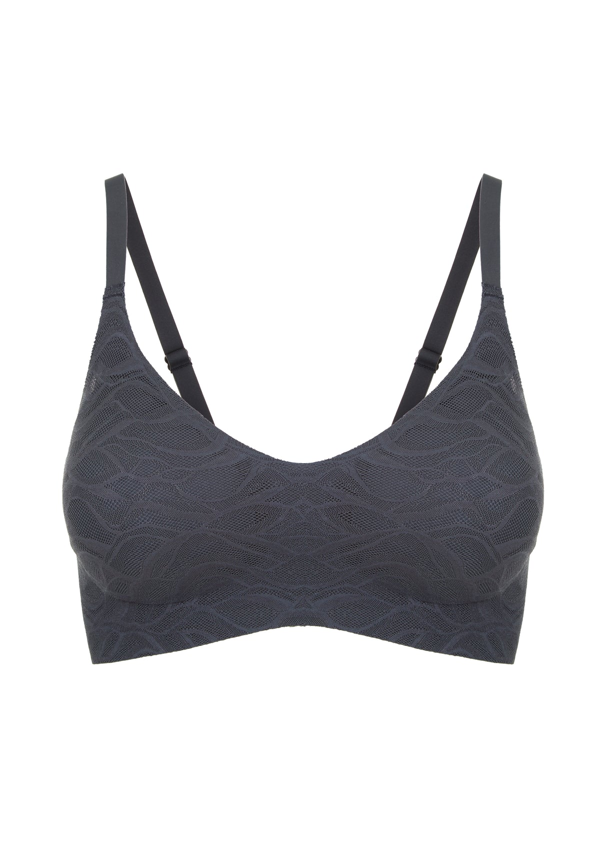 Besiūlė liemenėlė be lankelių su push-up kaušeliais LACY SKIN