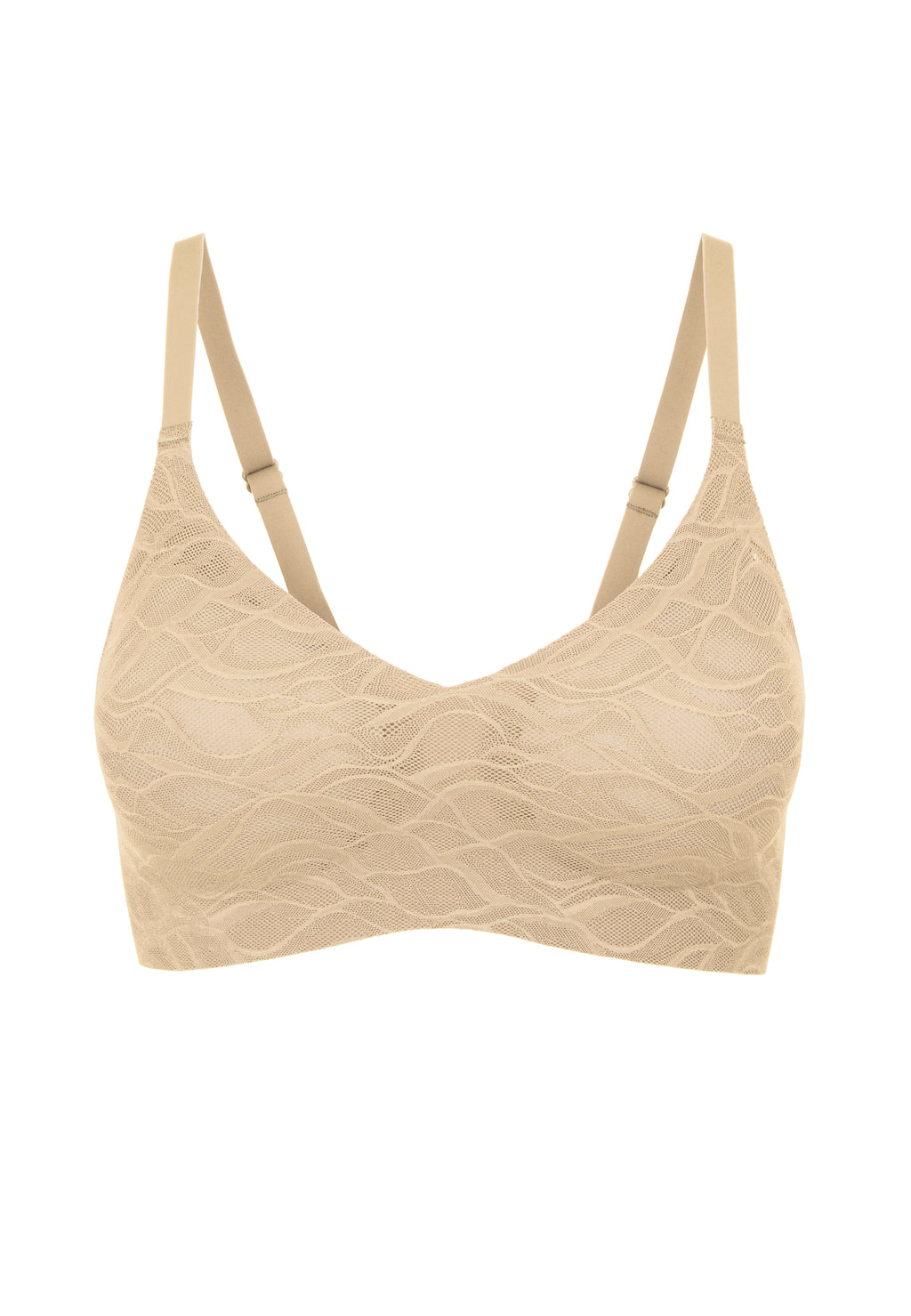 Besiūlė liemenėlė be lankelių su minkštais kaušeliais LACY SKIN
