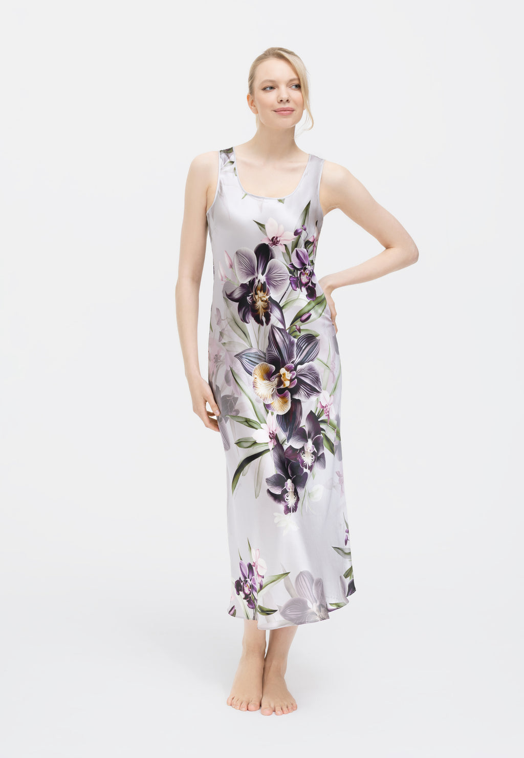 Šilko naktiniai ORCHID WHITE